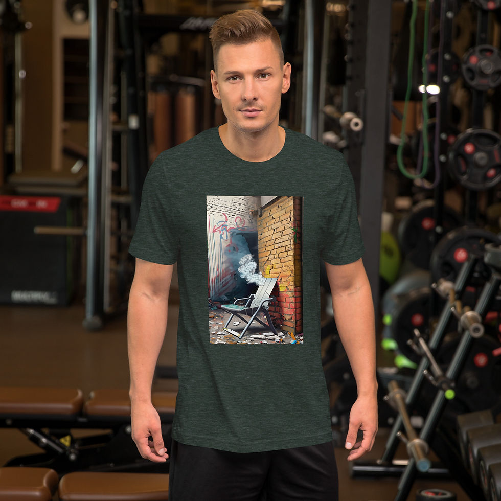 Mens T Shirt Dark Tones Alabama Riverboat Brawl Chair Print Zaedons Streetwear