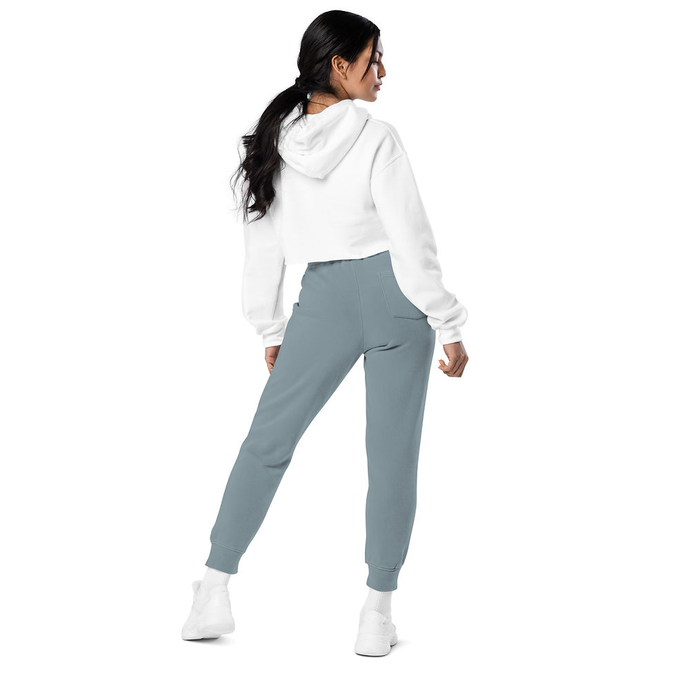 Thumbnail: Sweatpants Womens Pigment Dyed BLK Creative Immortalization Embroidered