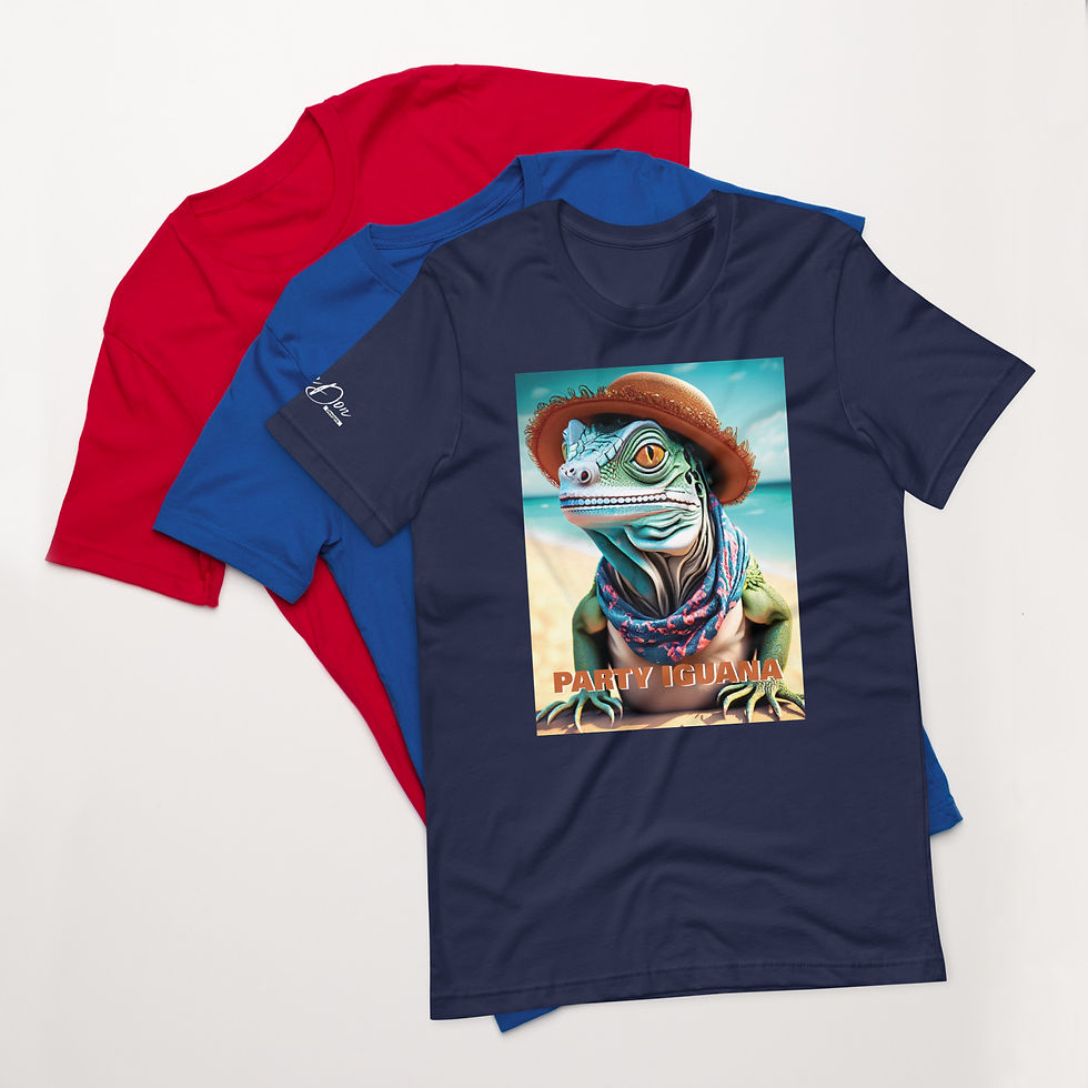 Thumbnail: Women’s Dark Tones Party Iguana T Shirt