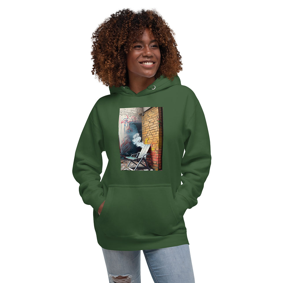 Thumbnail: Zaedons Womens Hoodie Premium Alabama Riverboat Brawl Chair Print