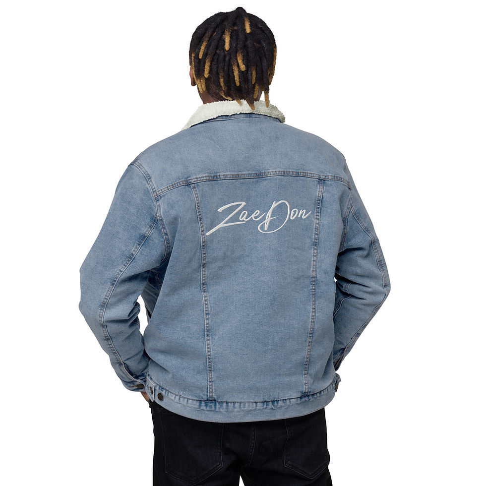 Thumbnail: Zaedons Mens Jacket Sherpa White ZaeDon Embroidered