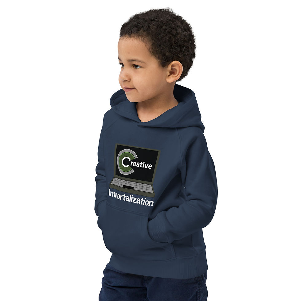 Thumbnail: Hoodie Kids Eco WHT Creative Immortalization Print