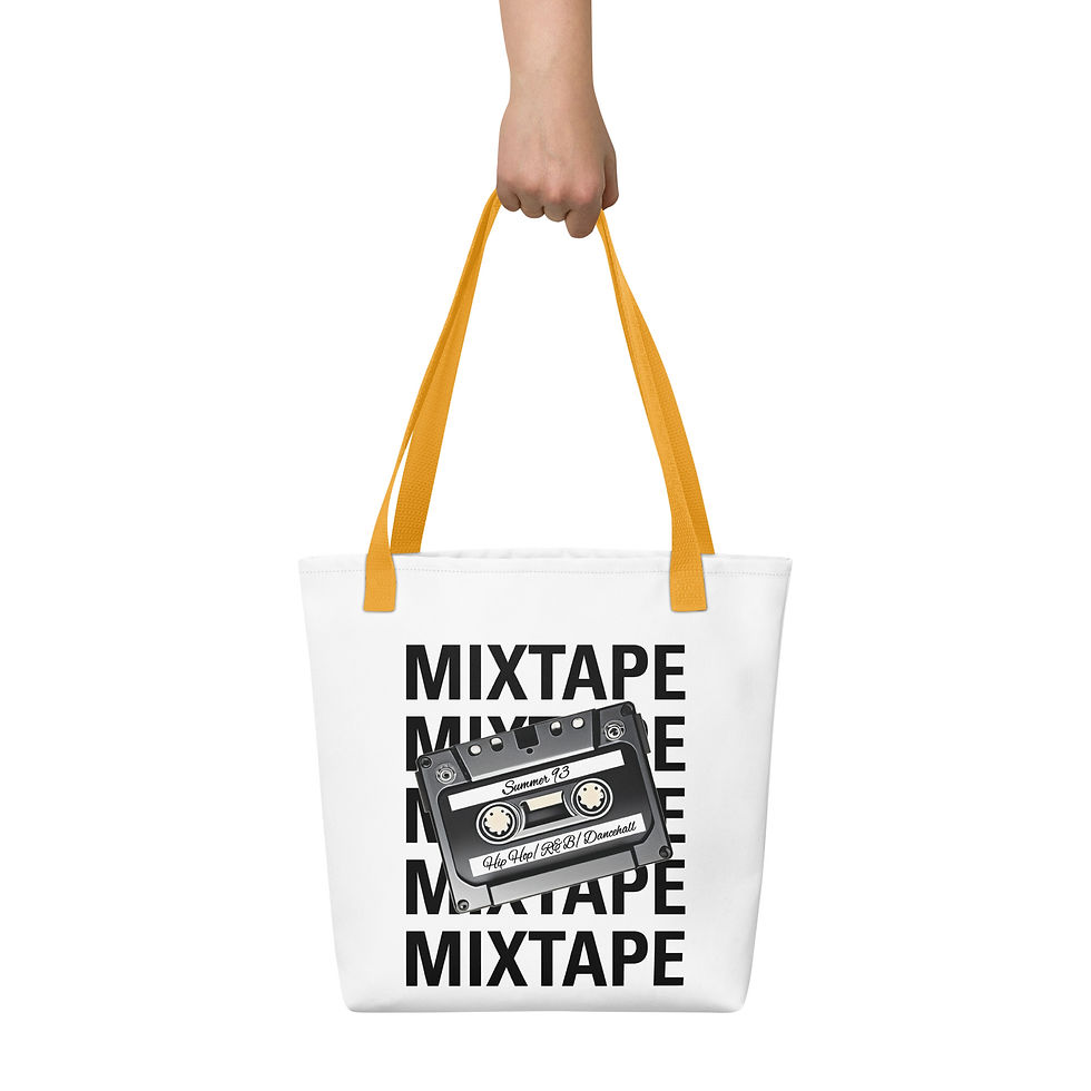 Thumbnail: Tote Bag Mixtape Print graphic canvas accessory