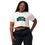 Thumbnail: Zaedons Womens Crop Top Never Stop Print