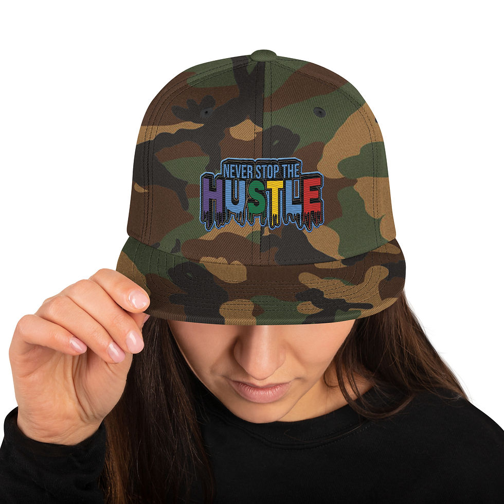 Thumbnail: Snapback Hat Never Stop Embroidered Zaedons Streetwear