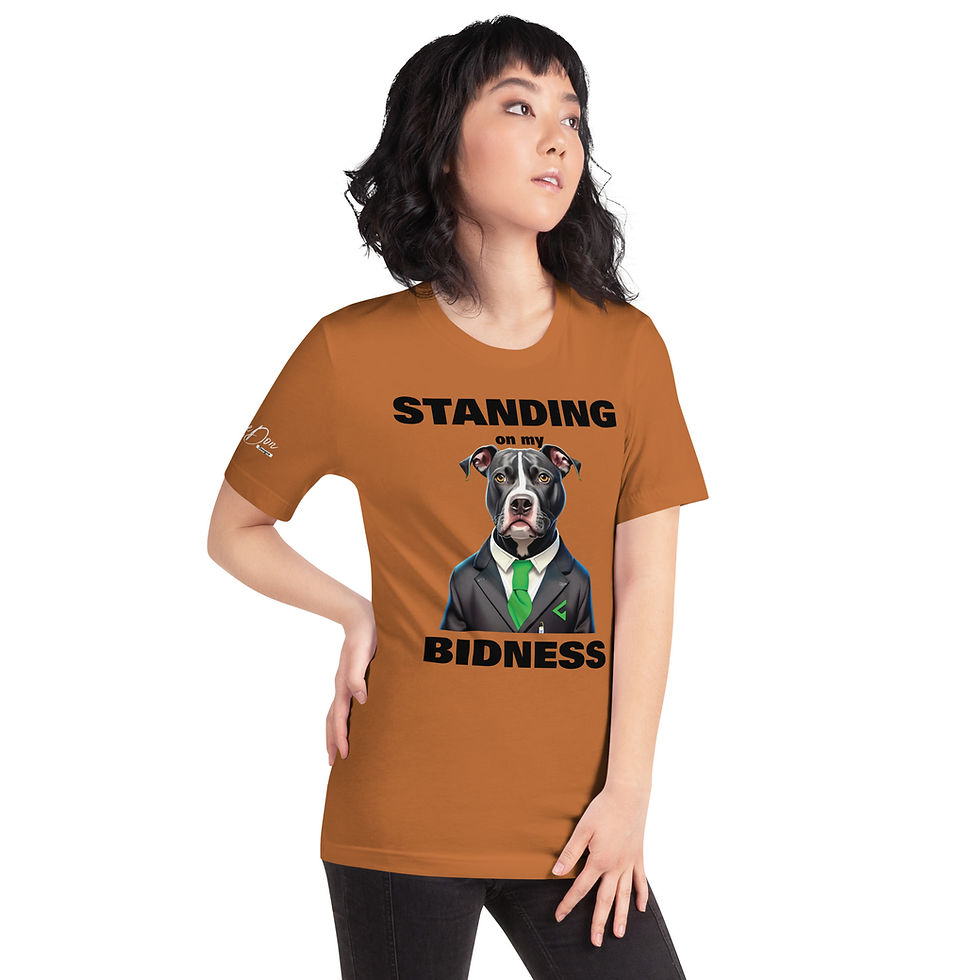 Thumbnail: Women’s Bright Tones Standing On Bidness Print T Shirt