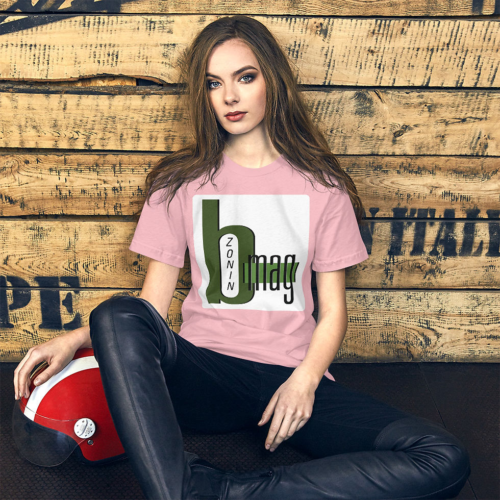 Thumbnail: T Shirts Womens Pastels BZonin Black Print