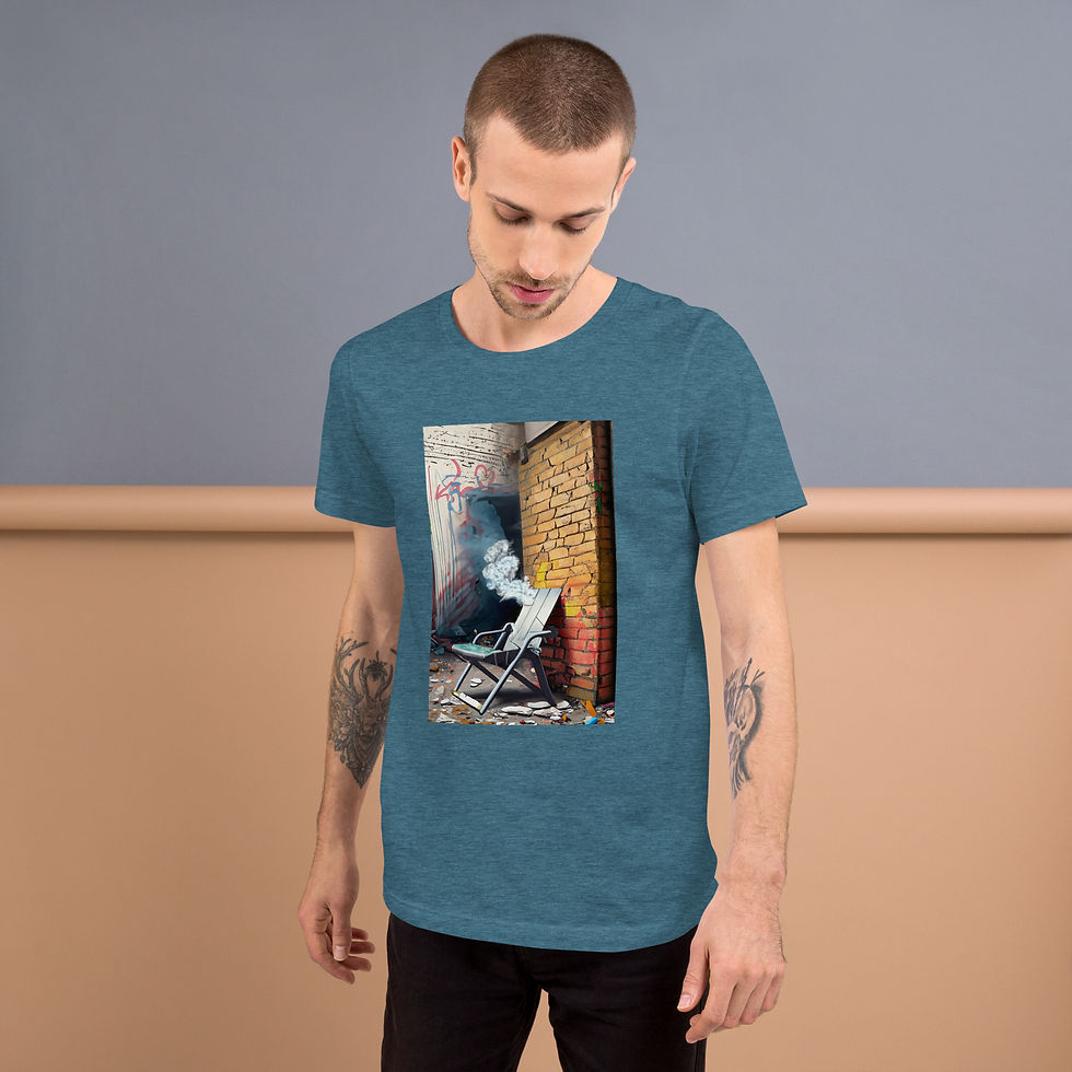 Mens T Shirt Mid Tones Alabama Riverboat Brawl Chair Print Zaedons Streetwear