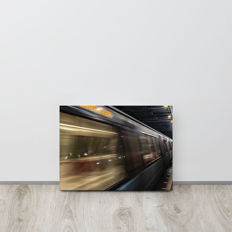 Thumbnail: Thin canvas print DC Metro Train Ride By artwork by Zaedons