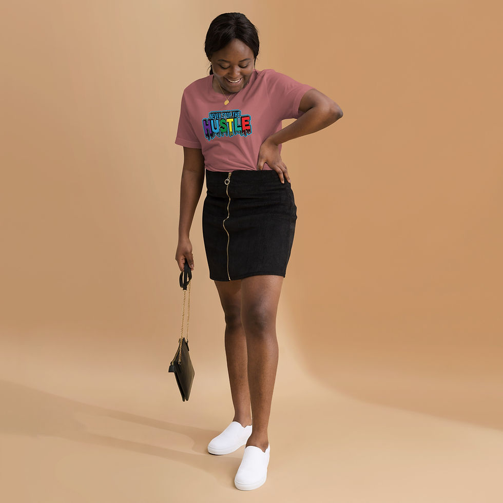 Thumbnail: Women’s Bright Tones Never Stop Print T Shirt