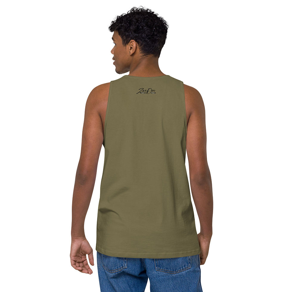 Thumbnail: Zaedons Mens Tank Top Hustle 24/7 Print