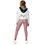 Thumbnail: Zaedons Womens White Cropped Blk ZaeDon Windbreaker