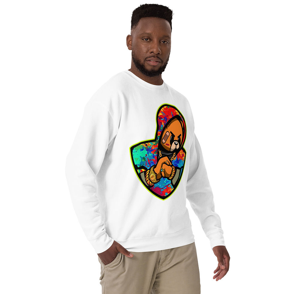 Thumbnail: Mens Sweatshirt Premium Hustle Bear Print by Zaedons