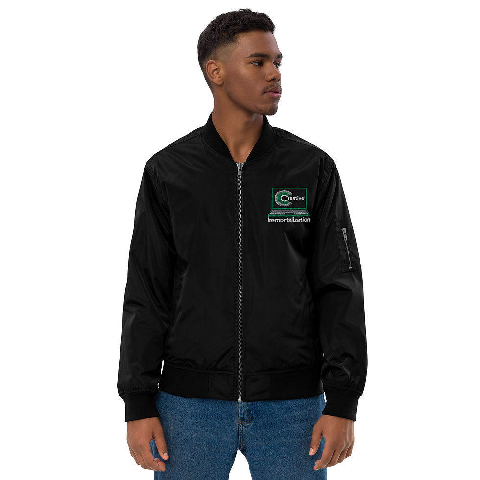 Thumbnail: Jacket Mens Flight Recycled WHT Creative Immortalization Embroidered