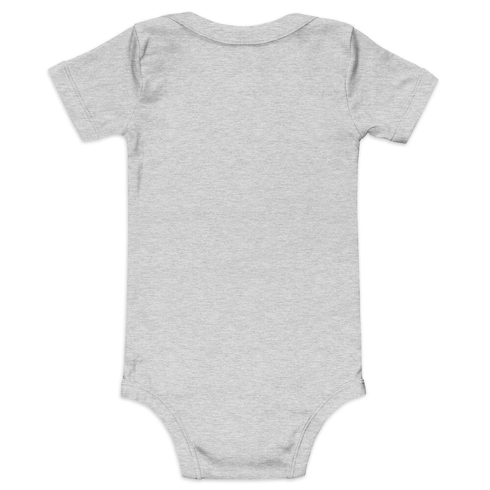 Thumbnail: Baby onesie light colored short sleeve with black Zaedon signature logo embroidery