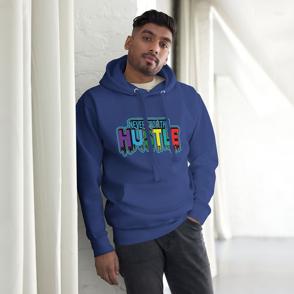 Thumbnail: Zaedons Mens Hoodie Premium Never Stop Print