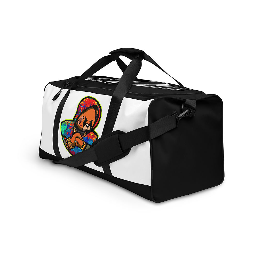 Thumbnail: Duffel Bag Hustle Bear White graphic duffel accessory