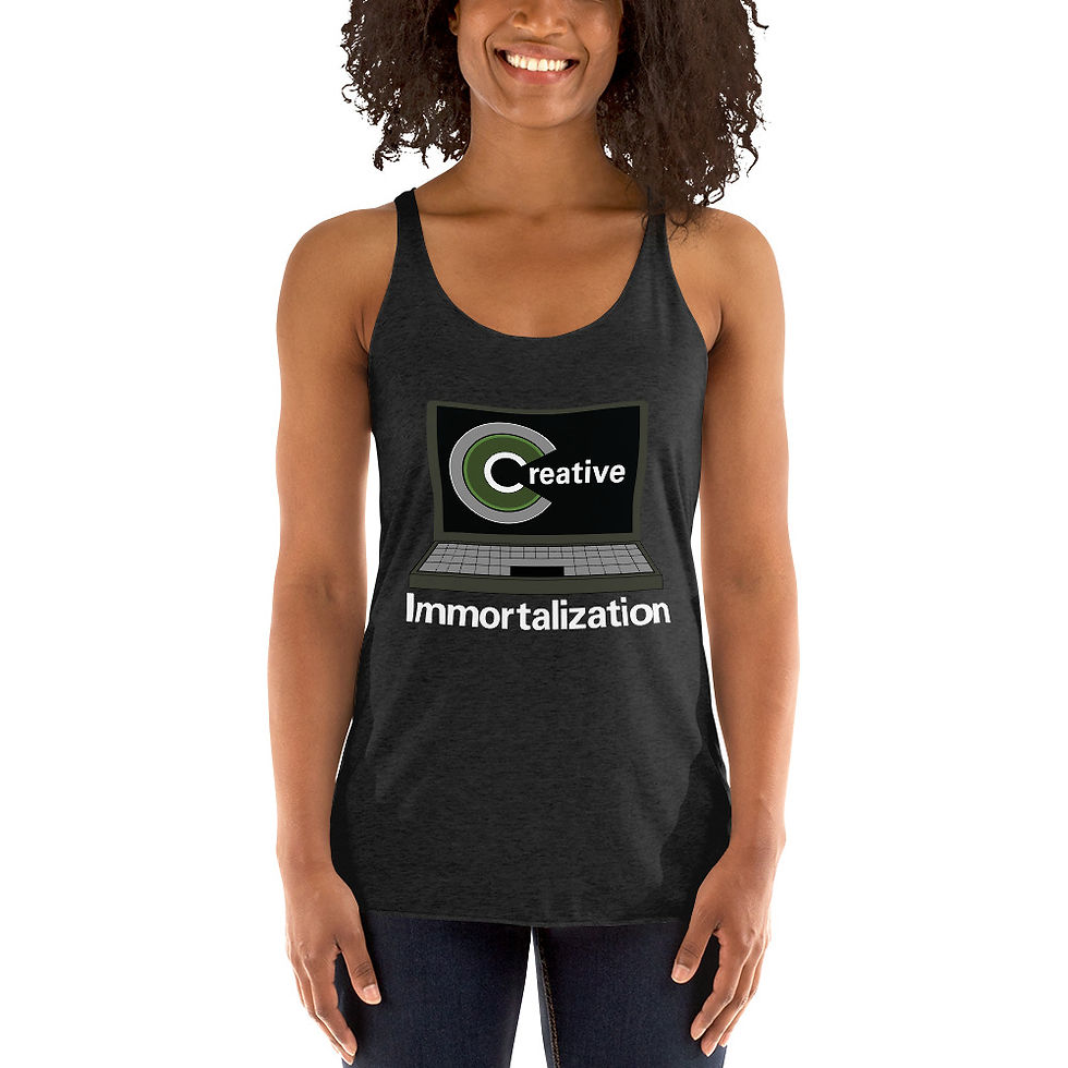 Thumbnail: Tank Top Womens Dark Tone Creative Immortalization Print