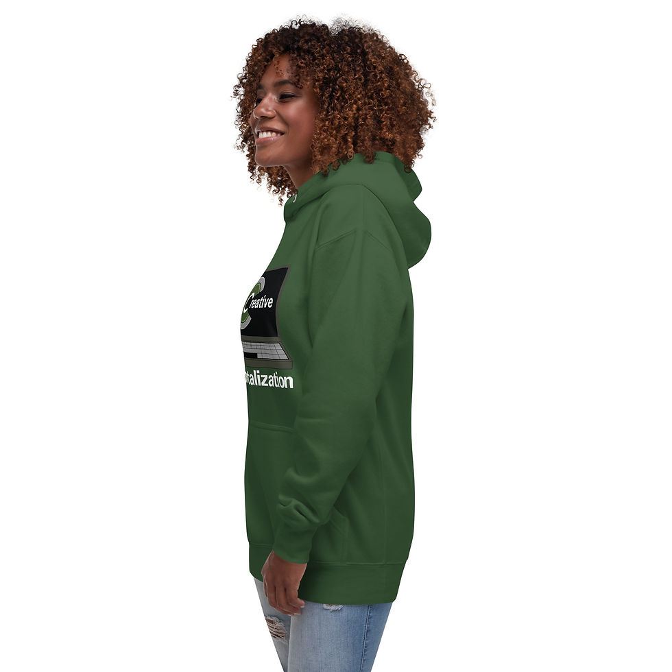 Thumbnail: Hoodie Womens Dark Colors WHT Creative Immortalization Print