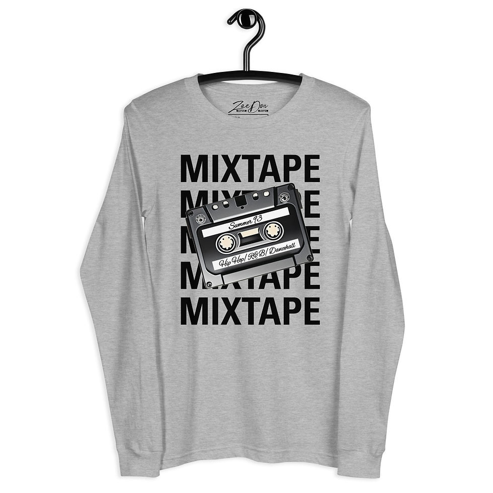 Thumbnail: Zaedons Womens Long Sleeve T Shirt Mixtape Print
