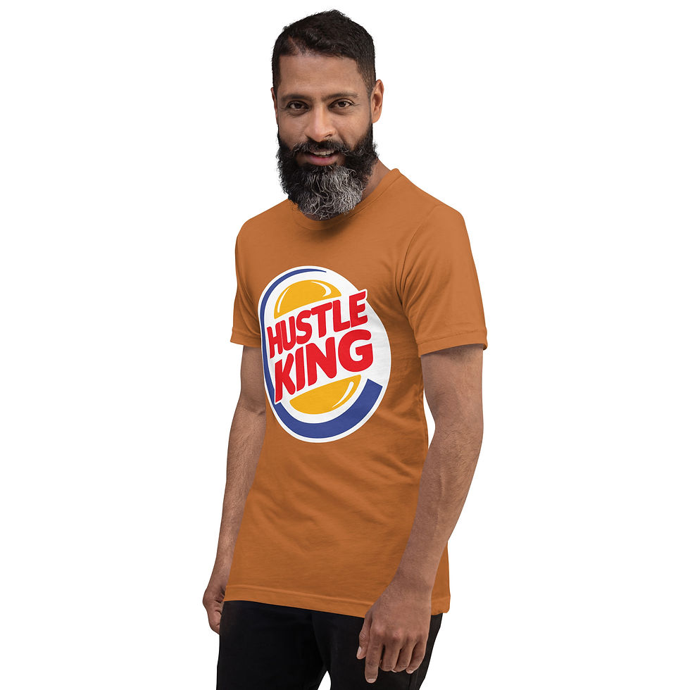 Thumbnail: Mens T Shirt Bright Tones Hustle King Print Zaedons Streetwear