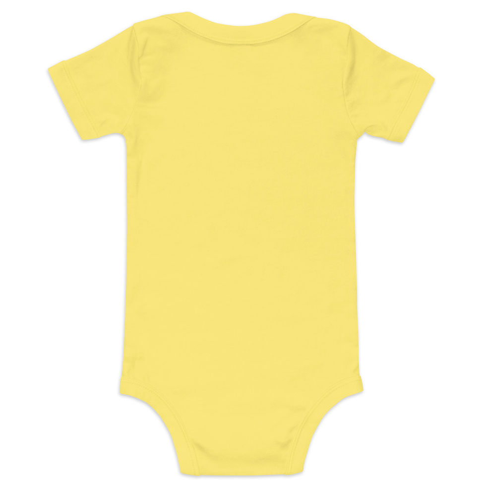 Thumbnail: Baby onesie light colored short sleeve with black Zaedon signature logo embroidery
