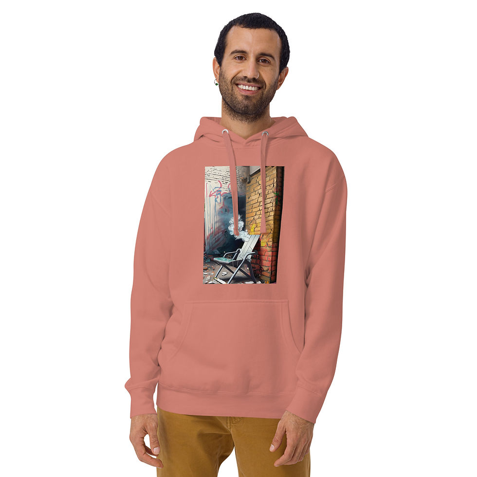 Thumbnail: Zaedons Mens Hoodie Premium Alabama Riverboat Brawl Chair Print