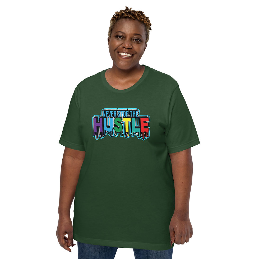 Thumbnail: Women’s Dark Tones Never Stop Print T Shirt