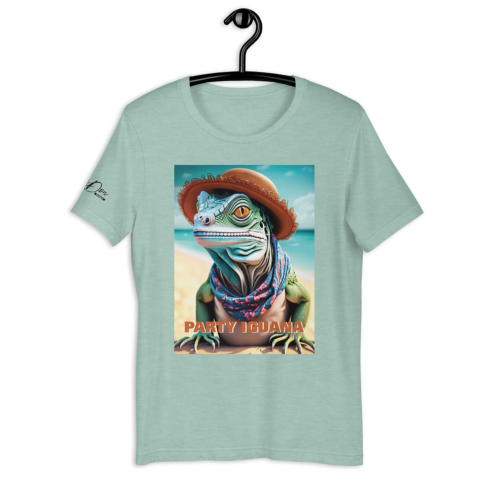 Thumbnail: Women’s Light Tones Party Iguana T Shirt Front View