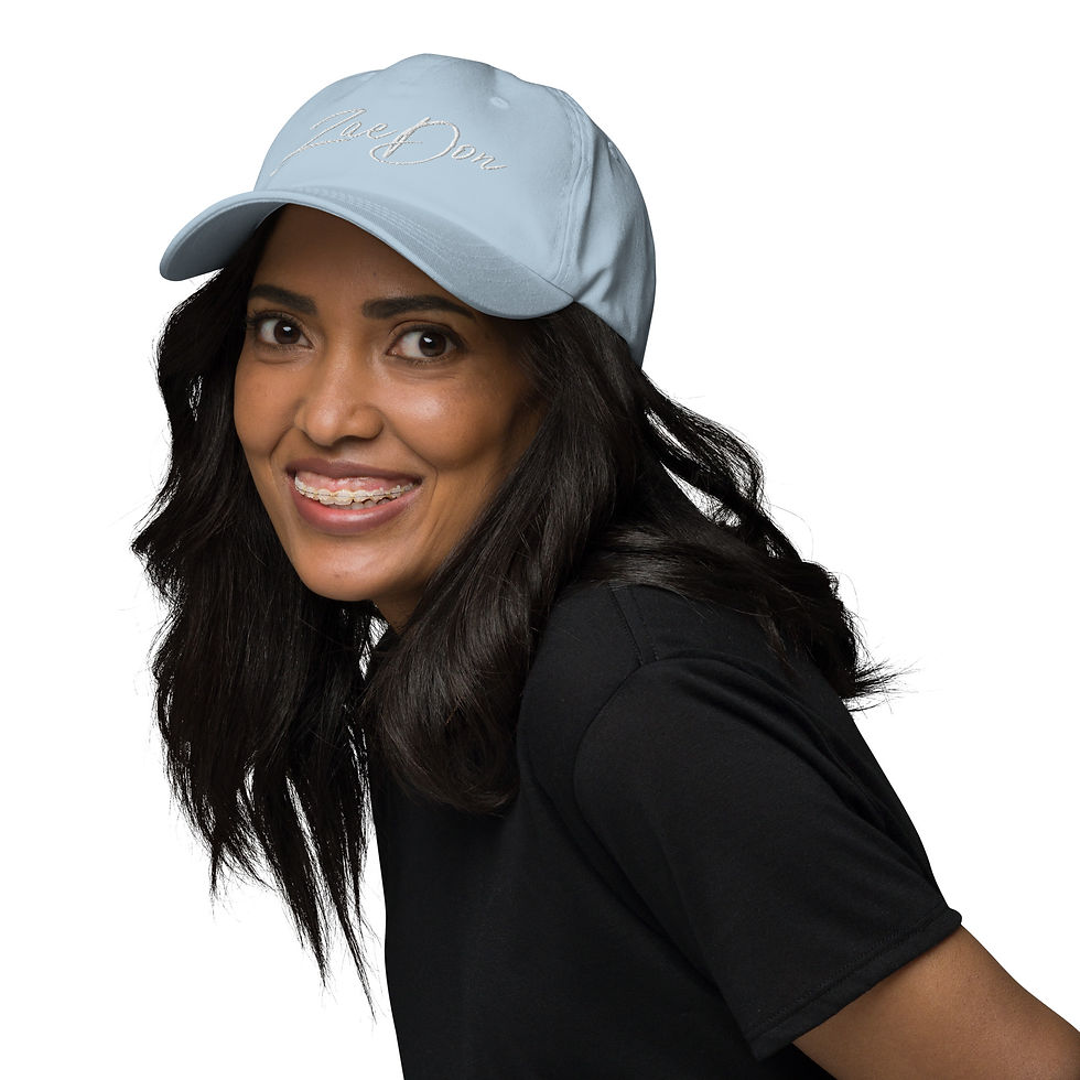 Thumbnail: Dad Hat Classic White ZaeDon Embroidered in white chino cotton twill