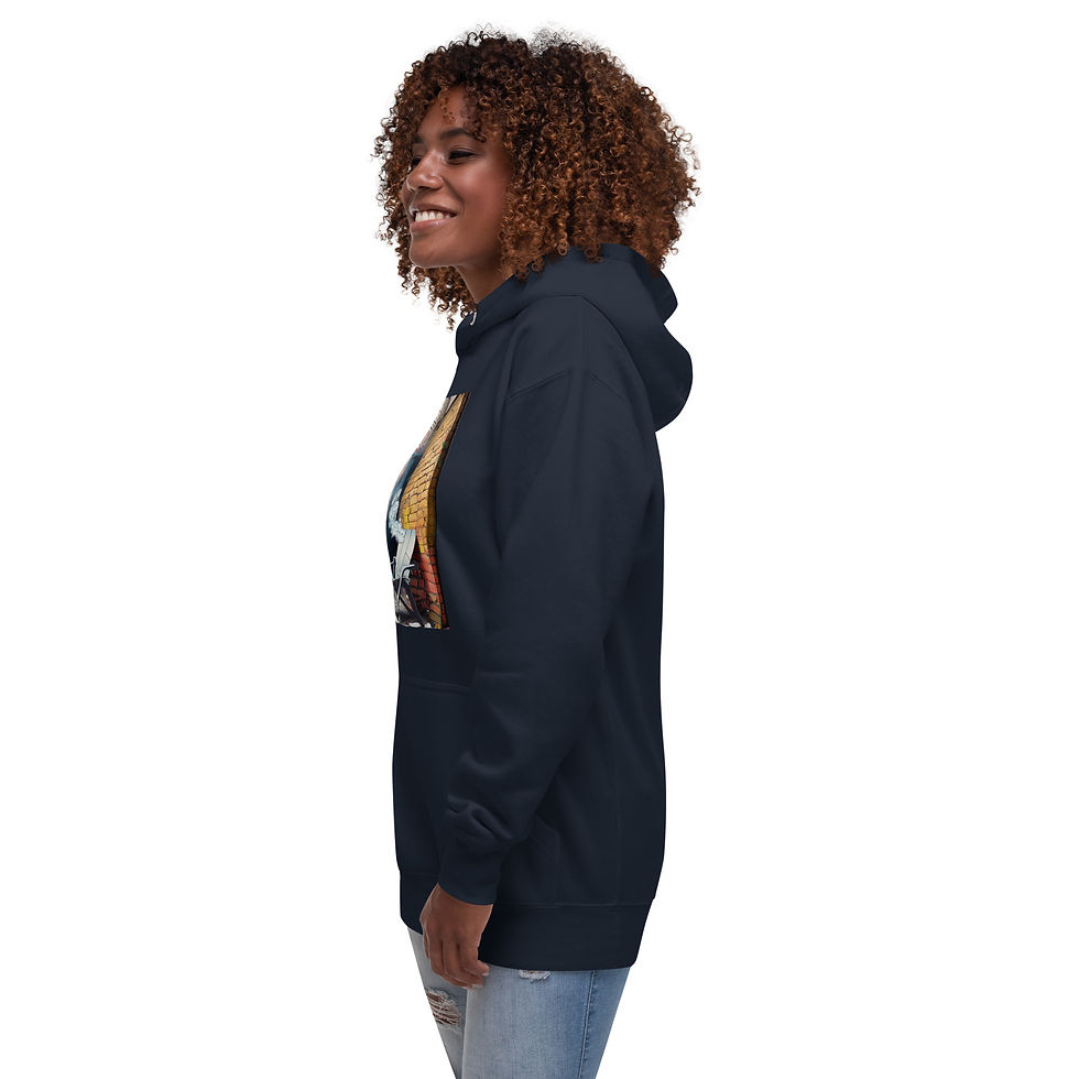 Thumbnail: Zaedons Womens Hoodie Premium Alabama Riverboat Brawl Chair Print