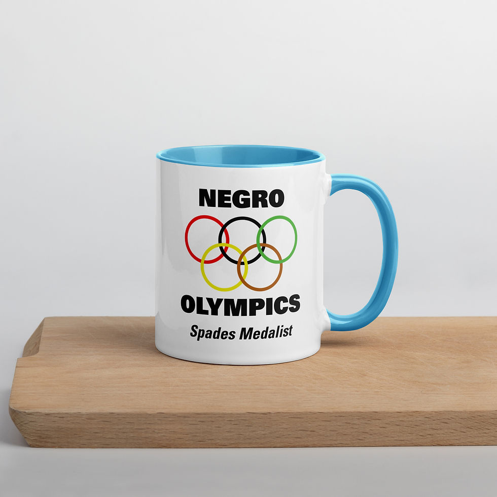 Thumbnail: Mug White Glossy Negro Olympics Spades Print Colored Inside