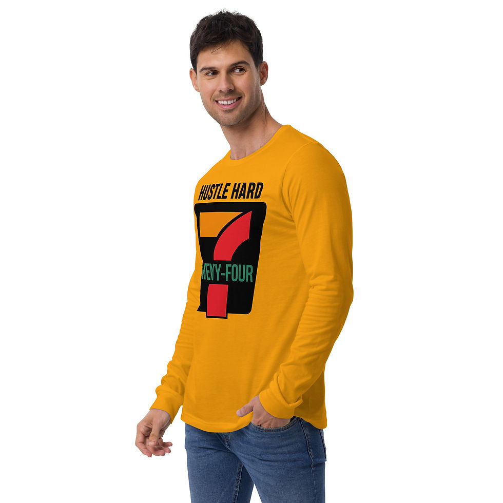 Thumbnail: Zaedons Mens Long Sleeve Hustle 247 Print