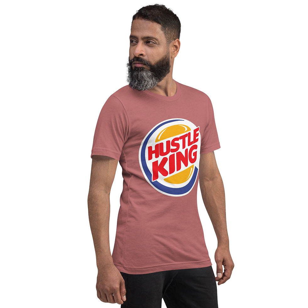 Thumbnail: Mens T Shirt Bright Tones Hustle King Print Zaedons Streetwear