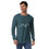 Thumbnail: Shop Mens Long Sleeve T Shirt ZaeDon Print Dark Colors White. Bold white signature logo on dark long sleeve tee — performance