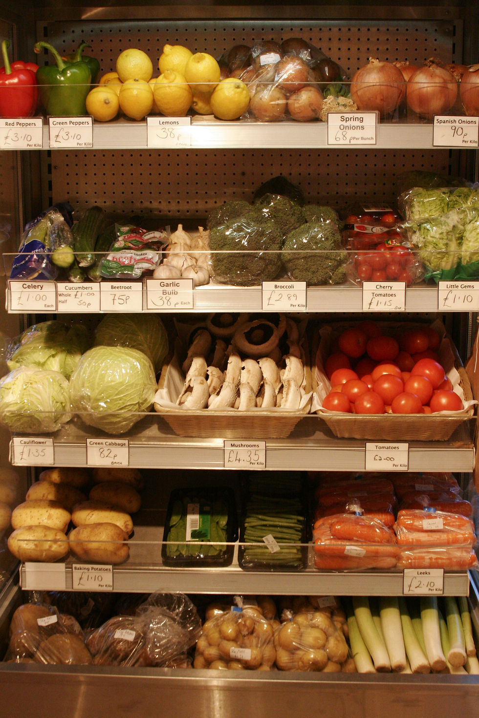A selection of fresh vegetables