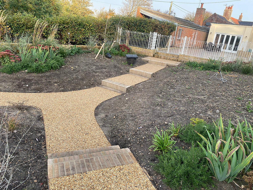 Resin Pathways in a garden