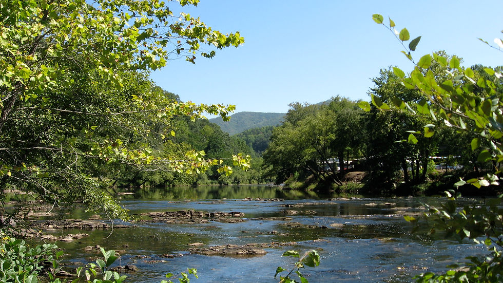 The famous Tuckasegee River. Dillsboro, NC. Fly Fishing