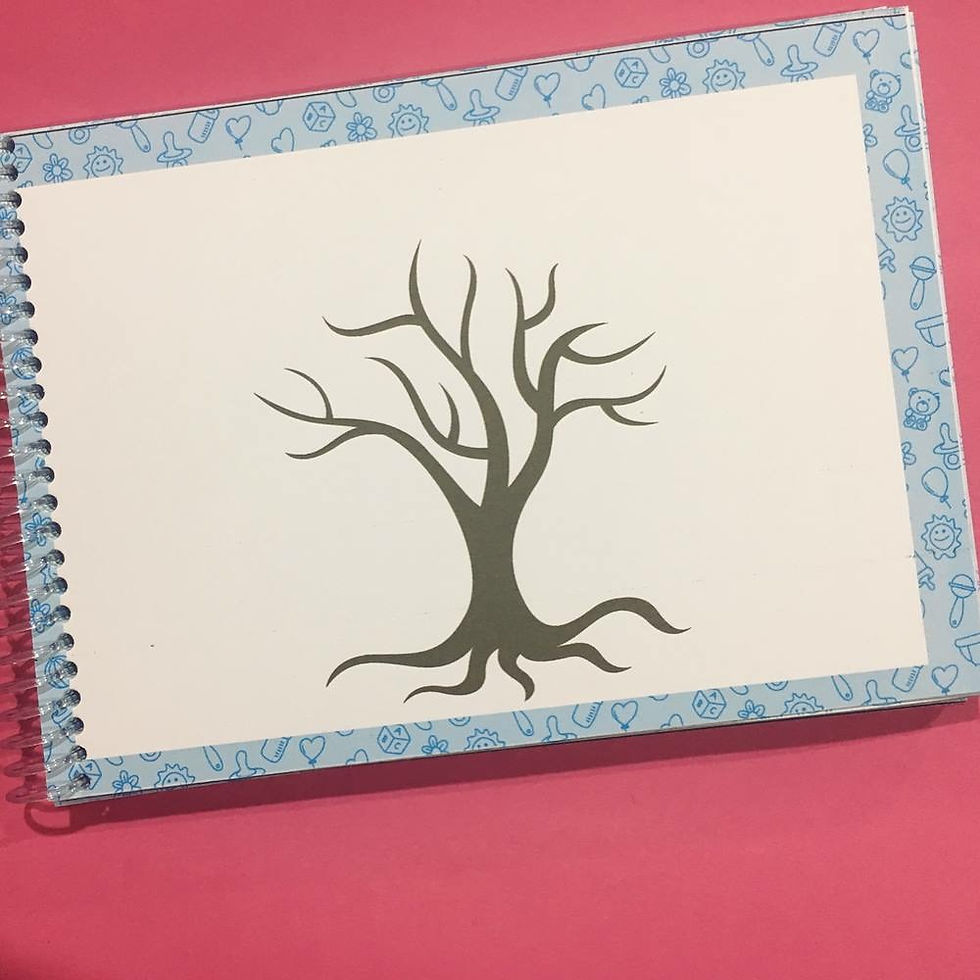 Miniatura: Libro firmas Baby shower celeste
