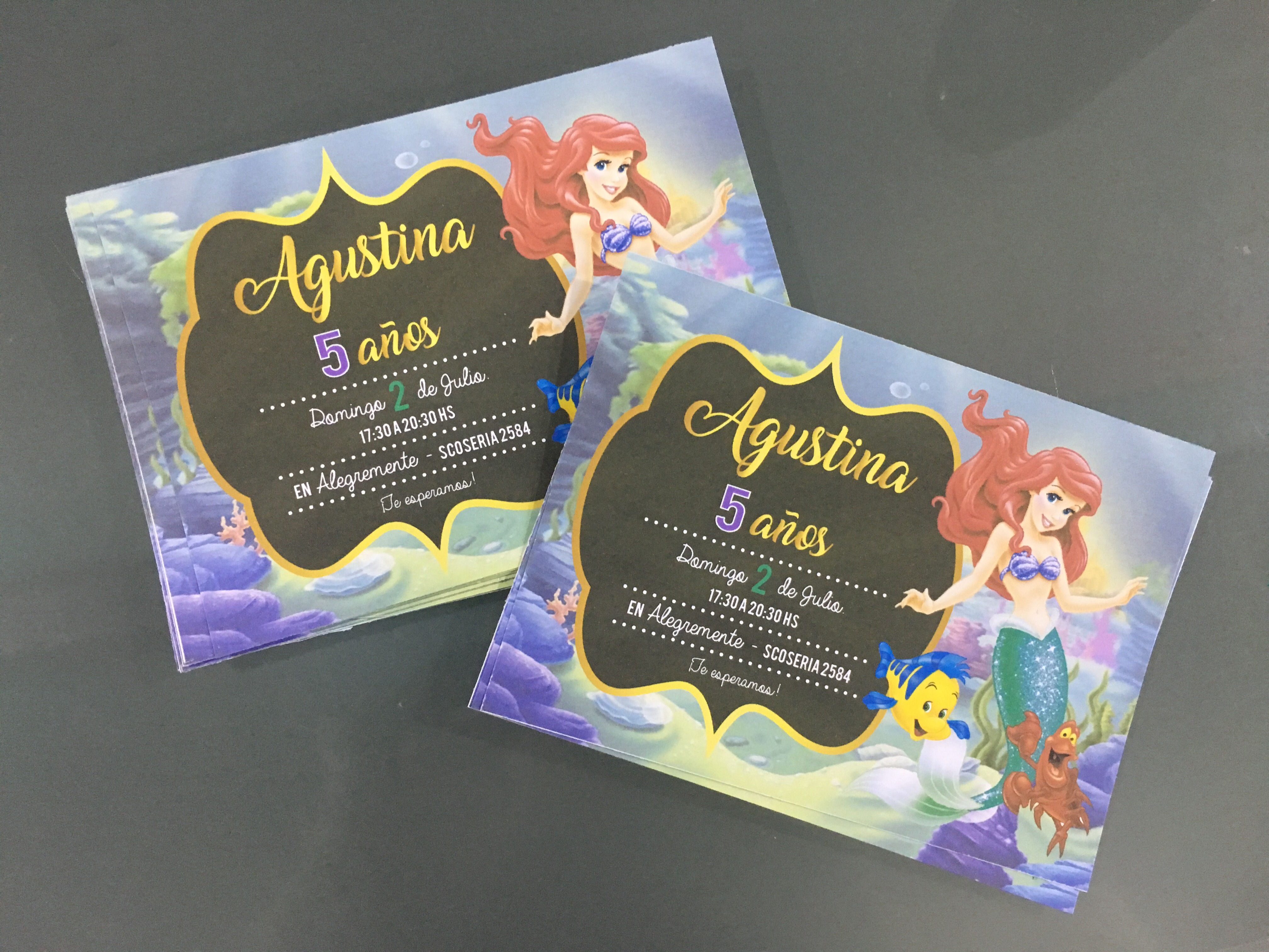 Invitación la sirenita 