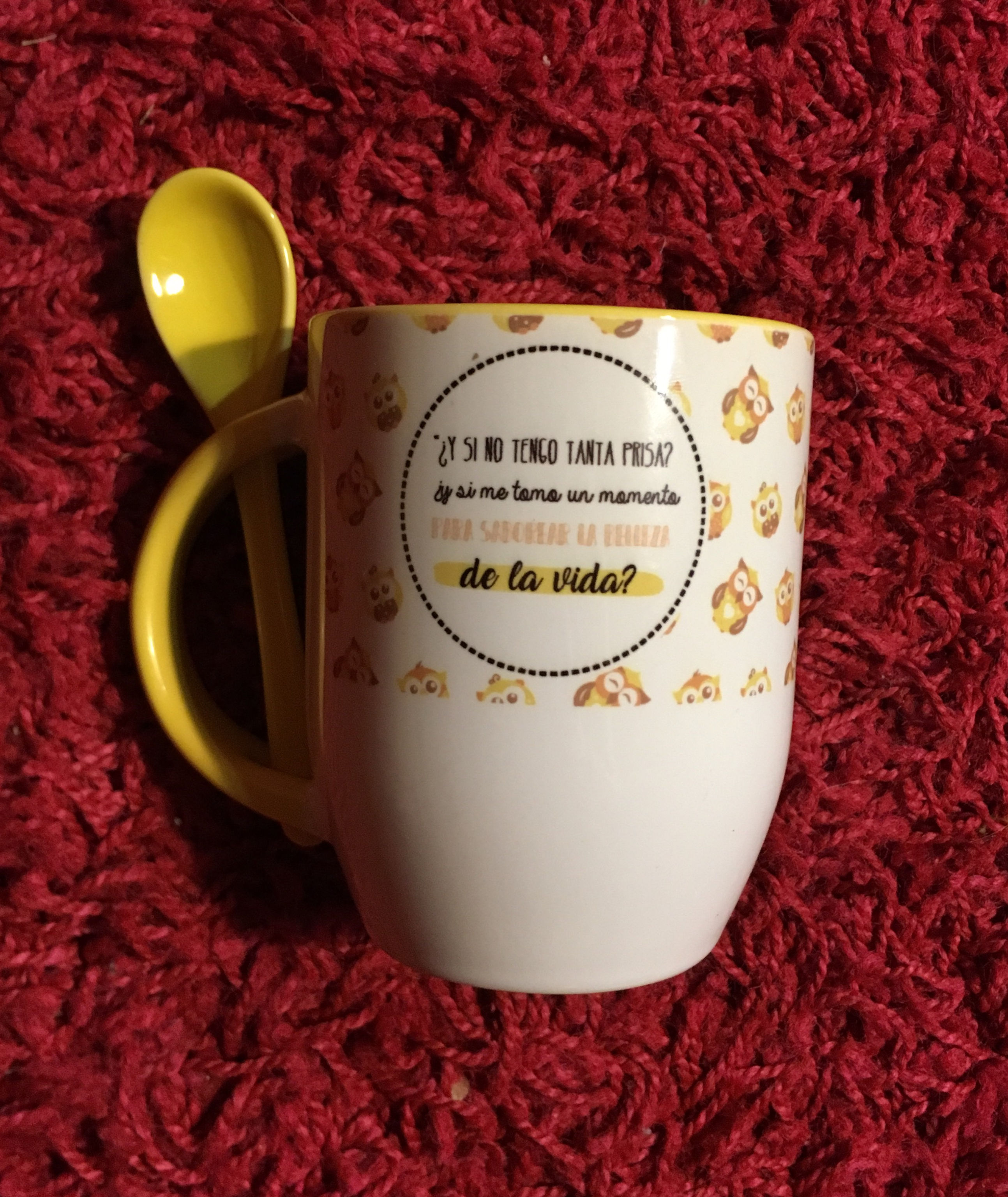 Taza cuchara Saborear la belleza de la vida