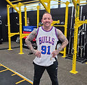 Dean Wall smiling inside MBS Fitness after taking part in a BoxFit session in Bridgewater.