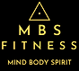MBS Fitness logo. The triangle in the MBS Fitness logo symbolises the mind, body, and spirit with a dot representing a human being that encompasses all three elements. Black and Yellow colours represent a Tasmanian bird species: The yellow-tailed black cockatoo.