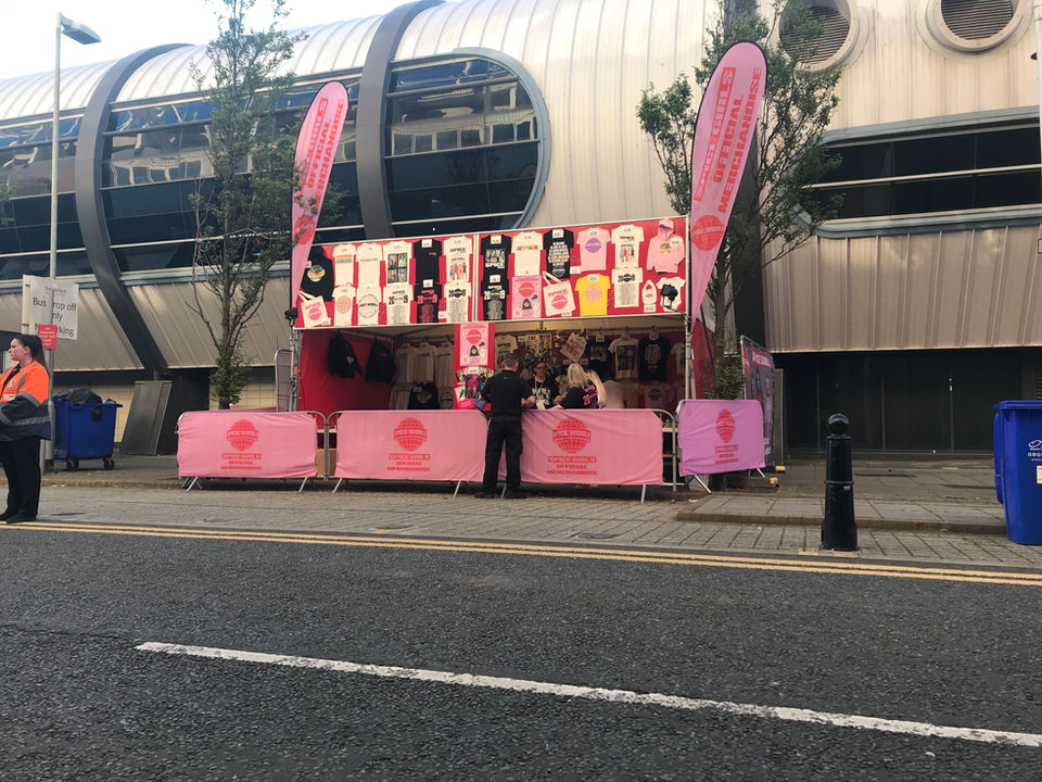 Spice Girls UK Tour Merchandise Stall 2019