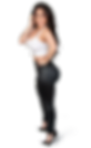 Thumbnail: Black Leather High-Waist Pant - Below the Ankle, Plain Design