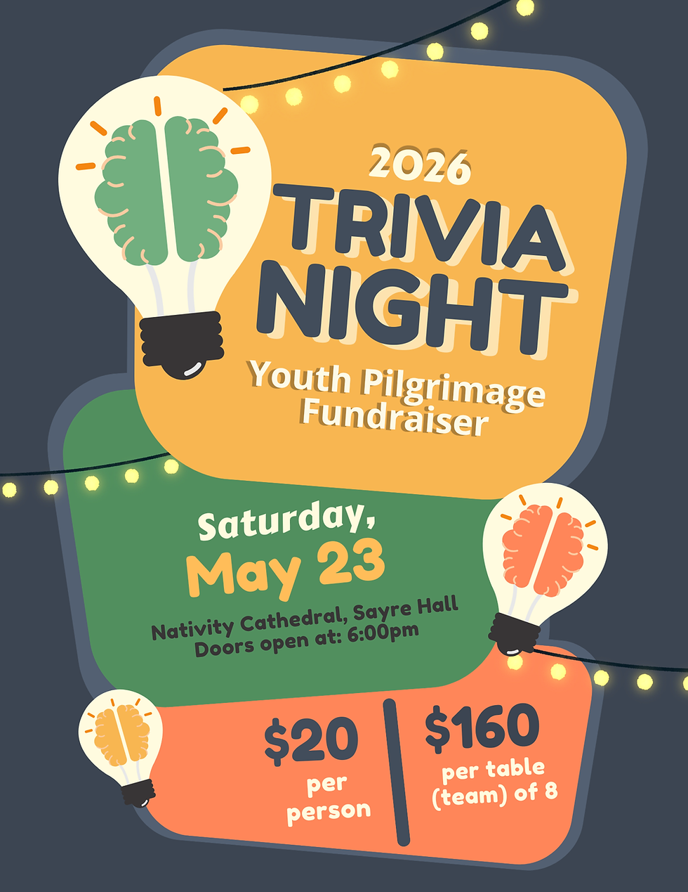 Trivia Night Youth Pilgrimage Fundraiser