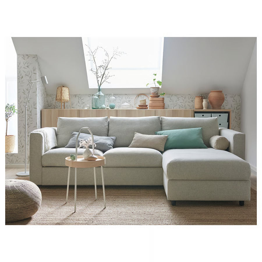 Thumbnail: Sofa with Chaise, Gunnared Beige - Storage, Machine Washable Cover