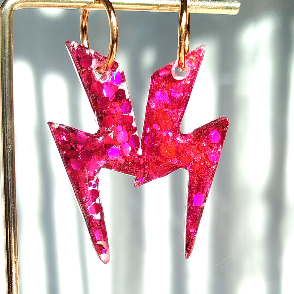 Miniature : Boucles d'oreilles "Shiny Bowie"