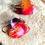 Miniature : Boucles d'oreilles" Cœurs gros" en aquarelle- coloris au choix 