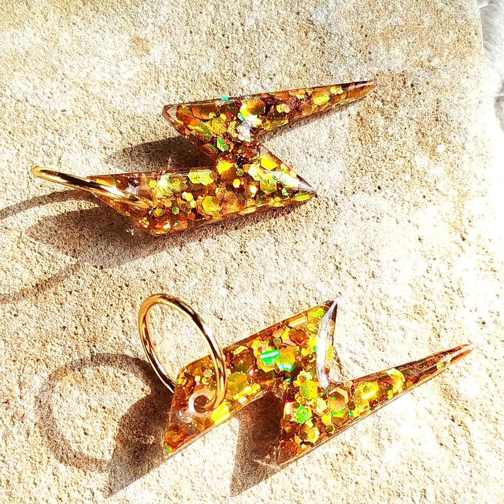 Miniature : Boucles d'oreilles "Shiny Bowie"